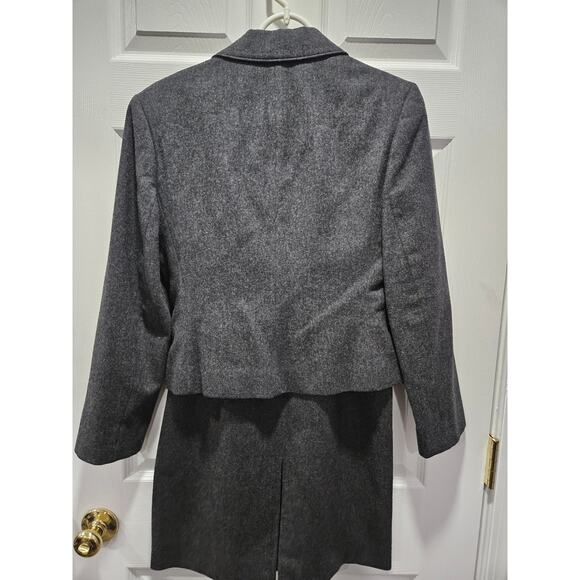 Vintage Miss Pendleton Women's Gray Wool Skirt Blazer Suit Set Size 6 - Picture 6 of 16